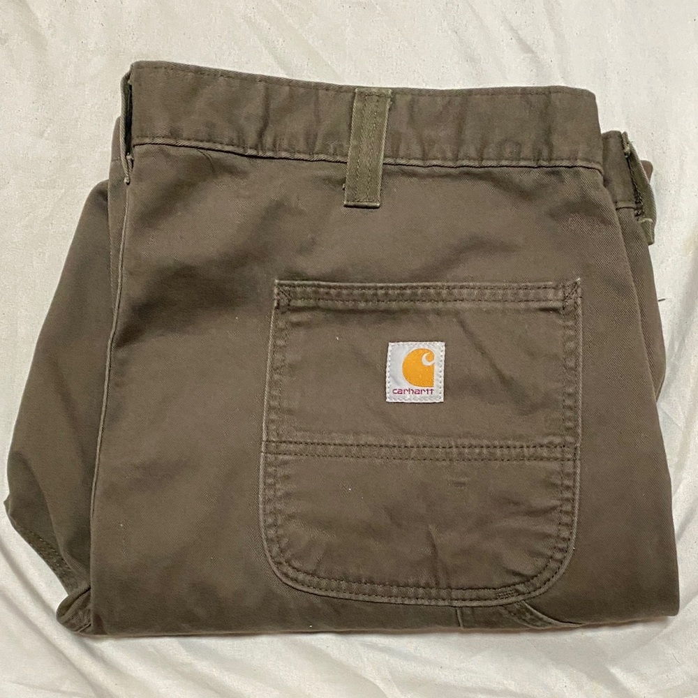 Vintage Carhartt Olive Green Carpenter Work Pants